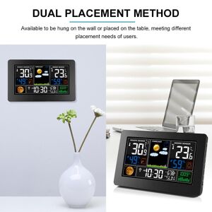 TOMTOP JMS 3-In-1 Weather Station Clock Wall-Mounted Digital Clock Thermometer Hygrometer Barometer Indoor