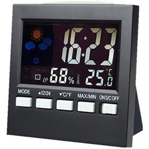 LCD Digital Table Clock  Voice-activated Backlight Alarm Clock Home Decor Desk Clock with Temperature Calendar Humidity Display