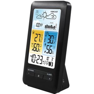 TOMTOP JMS LCD Weather Station Alarm Clock with Snooze Digital Indoor Outdoor Temperature Humidity Monitor