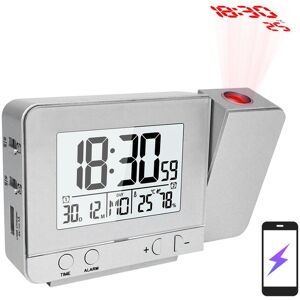 TOMTOP JMS Projection Alarm Clock for Bedroom with Thermometer Hygrometer Digital Project Ceiling Clock