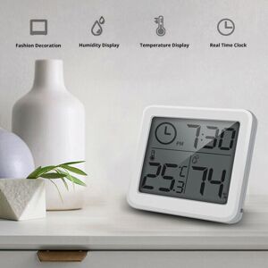 skyblue Home Digital Thermometer Hygrometer Alarm Clock Indoor Thermo-hygrometer with Temperature Gauge