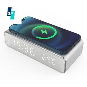 Global purchasing Digital Alarm Clock for Bedroom Electronic Clock with Wireless Charging for Phone Headset