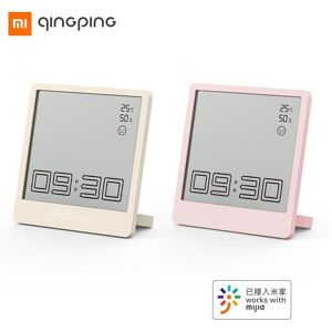 GLOBAL XIAOMI MALL Xiaomi Qingping Thermometer-Hygrometer Alarm ClockTemperature and Humidity Meter Clock Multifunctional Household Students Electronic Thermometer Clock