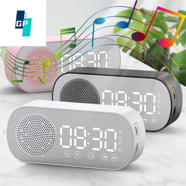 Global purchasing Digital Display LED Electronic Alarm Clock HIFI Stereo Bluetooth Speaker HD Mirror Alarm Clock Support TF With FM Radio Function