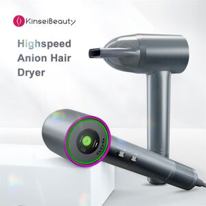 Kinsei Beauty Kinseibeauty High Speed Hair Dryer 110000 RPM No Negative Ion Leaf Hair Care Quick Dry Home Hair Dryer 5 Smart Modes HD Screen Hot/Cold Dryer