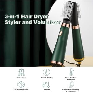 TOMTOP JMS Hair Dryer Brush Styler and Volumizer 3 Modes Lightweight 3 in 1 Ionic Hot Air Brush Blow Dryer