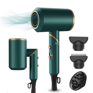 Hairdressing Salon 1800W Professional Hair Dryer with Diffuser and Nozzles Powerful Blow Dryer for Fast Drying Compact Lightweight Travel Portable Hair Dryer for Users