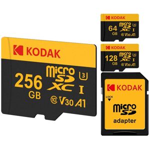 KODAK ULTRA PERFORMANCE U3 V30 A1 microSDXC UHS-I Flash Memory Card with Adapter Class 10 UHS-1  ,Up to 100 MB/s for DSLR Camera Smartphone