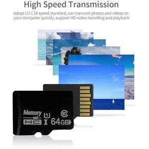 Hairdressing 64GB Micro SDXC UHS-I Card High Speed Micro SD Flash Memory Card TF Card for Smartphones, Android