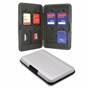 SHENGMEIYU Computer SD Card Holder Storage Memory Card Case Protector Aluminum case 16 solts for SD/ SDHC/ SDXC/Micro SD