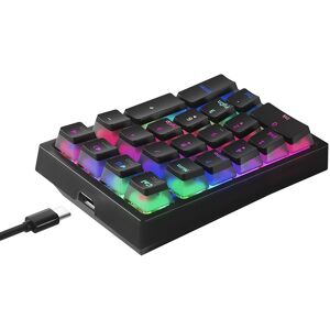 TOMTOP JMS iBlancod K10 21 Keys Wired Mechanical Numeric Keyboard RGB Backlight Effect Mechanical Yellow