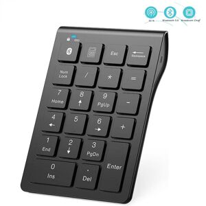 SeenDa Wireless Bluetooth Number Pad Rechargeable 22 Full-size Keys Numeric Keypad Portable Slim Numpad For Date Entry Laptop Computer