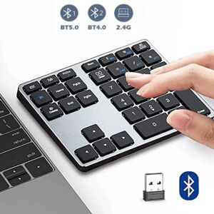 SeenDa 2.4G Bluetooth Number Pad Ultra-thin Wireless Numpad USB Rechargeable Numeric Keypad For Macbook Android System