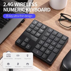 TOMTOP JMS 2.4G Wireless Numeric Keyboard Portable 35 Keys Financial Accounting Office Keyboard Built-in