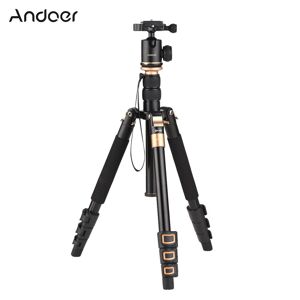 Andoer 140cm/55in Travel Tripod for Camera Aluminum Alloy Tripod Stand with Detachable Monopod