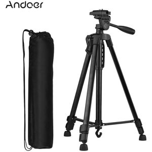 Andoer 135cm/53in Photography Tripod Stand Lightweight  Aluminum Alloy for Smartphone Camera