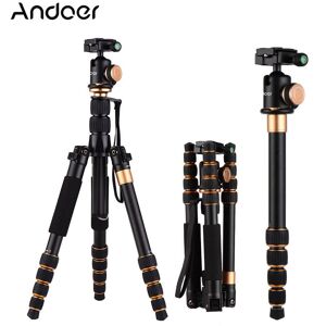 Andoer Portable 5-Section Adjustable Camera Camcorder Video Tripod Detachable Monopod Aluminum