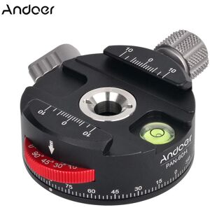 Andoer PAN-60H Panoramic Ball Head Tripod Head with Indexing Rotator, AS Type Clamp