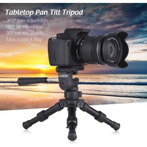 Andoer Portable Mini Travel Tabletop Tripod Pan Tilt Head for Canon Nikon