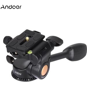 Andoer Video Tripod Ball Head Fluid Head Rocker Arm Quick Release Plate DSLR Camera Tripod Monopod