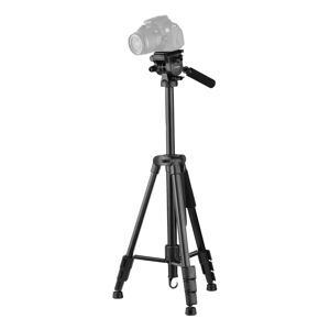 Andoer TTT-005 Aluminum Alloy Tripod Stand Fluid Hydraulic Ball Head Max. Height 65 Inches Max.