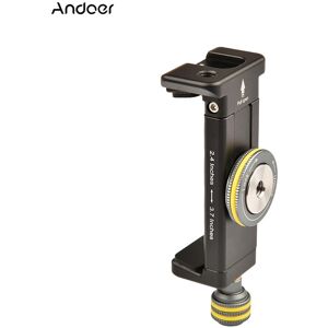 Andoer Smartphone Holder Clamp Tripod Mount with Standard Arca Swiss Mount Triple 1/4-inch Threads