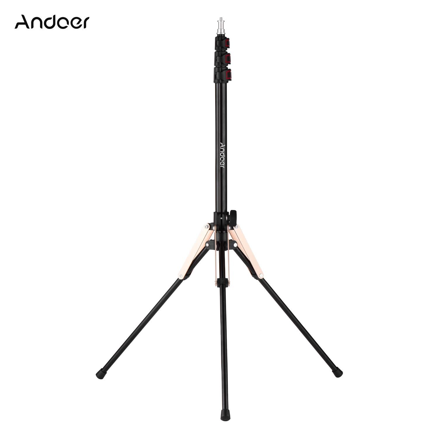 Andoer 190cm/74.8 Inch Portable Aluminum Alloy Photography Light Stand Reverse Folding Leg Stand