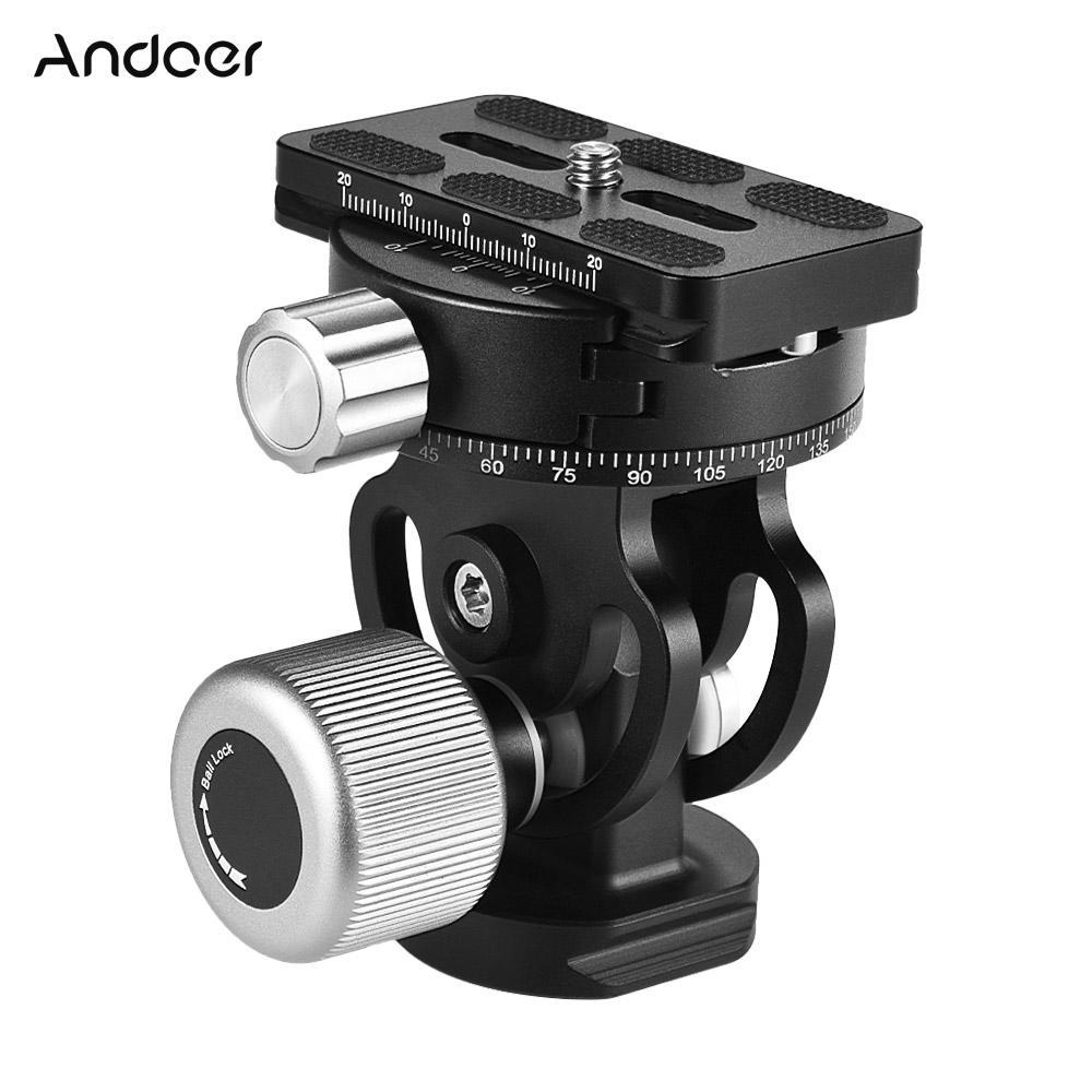 Andoer VH-10 2 Way Pan/Tilt Tripod Head Panoramic Bird Watching Photography Head with Quick Release