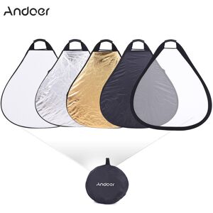 Andoer 5in1  30"/76cm Portable Handheld Triangle Collapsible Reflector for Photo Studio Photography