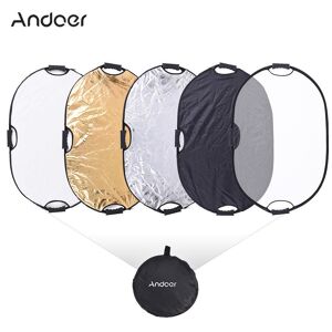 Andoer 90*60CM Photography 5-IN-1 Handheld Light Mulit Collapsible Photo Reflector