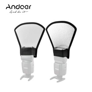 Andoer Universal Flash Diffuser Softbox Silver / White Reflector for Canon Nikon Pentax Yongnuo Speedlite