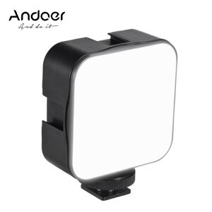 Andoer Mini LED Video Light Photography Fill-in Lamp 6500K Dimmable 5W with Cold Shoe Mount Adapter
