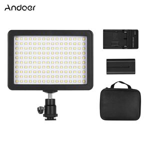 Andoer W160 LED Video Light Camera Lamp Dimmable 5600K Color Temperaure with 3 Filters/ 2500mAh