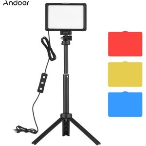 Andoer USB Video Conference Lighting Kit with 1 * LED Video Light 5600K Dimmable + 1 * Desktop