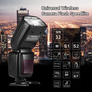 DIYlife Universal Wireless Camera Flash Light Speedlite GN33 LCD Display for Canon Nikon Sony Olympus