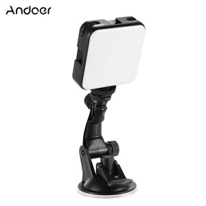 Andoer W64 Video Conference Lighting Kit with 6W Mini Bi-color Vlog LED Light 2500K-6500K Dimmable