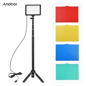 Andoer USB LED Video Light Kit Photography Lighting 3200K-5600K 120pcs Beads 14-level Dimmable with