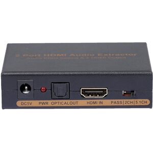 TOMTOP JMS NK-912 2 Port HDMI Splitter Video Switcher Audio Extractor Audio EDID Setting 2 HDMI Output EU Plug