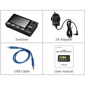 TOMTOP JMS FEELWORLD L2 PLUS Multi-Format Video Mixer Switcher with 5.5 Inch Touchscreen 4 Channel HDMI Input