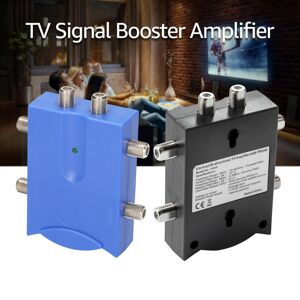 TOMTOP JMS Bi-directional TV Amplifier 2 Inputs TV Antenna Signal Booster with 4 Outputs Low Noise TV Signal