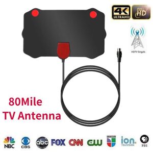 Oudun 3000Miles TV Antenna 4K Digital HDTV Aerial Satellite Receiver Booster Radius Surf Fox TV Channel Freeview DVB T/T2 Indoor Antennas Broadcast