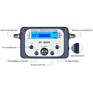 TOMTOP JMS Digital Satellite Signal Meter Mini Meter LCD Display Satfinder & Compass