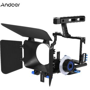 Andoer C500 Aluminum Alloy Camera Camcorder Video Cage Rig Kit Film Making System with 15mm Rod