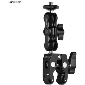 Andoer Multi-functional Clamp Ball Mount Clamp Articulating Friction Arm Super Clamp with 1/4 Inch