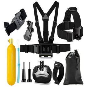 HOD Health&Home Action Camera Accessories Set Head Strap Chest Mount Kit For Gopro Hero 6 / 5S 4 3 2 1 Sj4000 Black