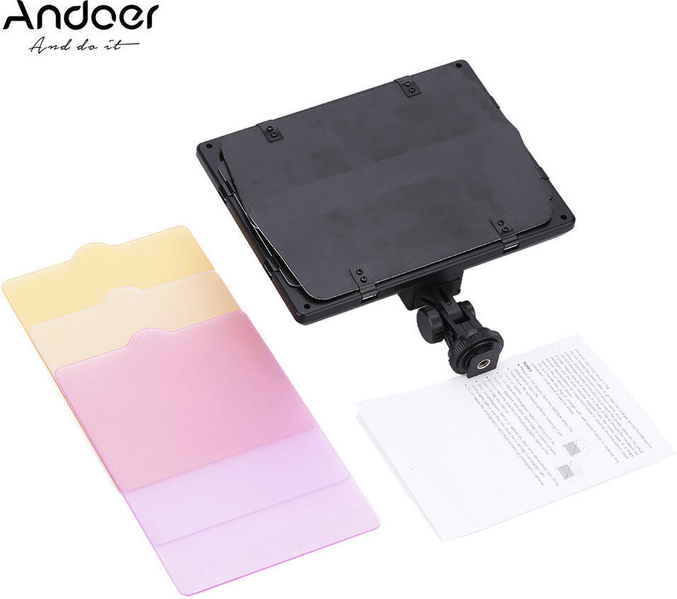 Andoer Pro 300 LEDs 6000K Photography Camera Camcorder Video Lamp Panel