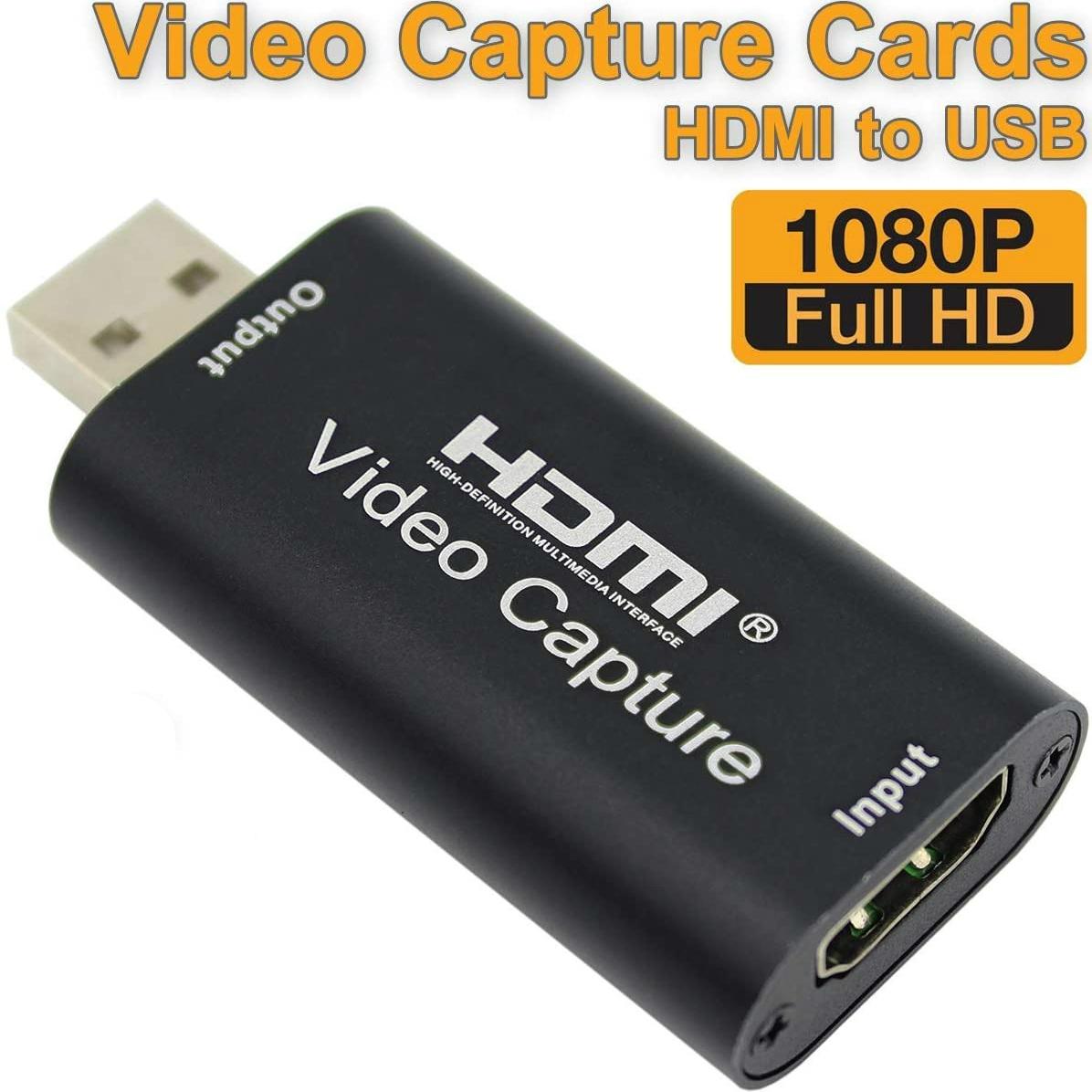 TodayDeal Audio Video Capture Cards HDMI to USB 1080p USB2.0 Record via DSLR Camcorder Action Cam