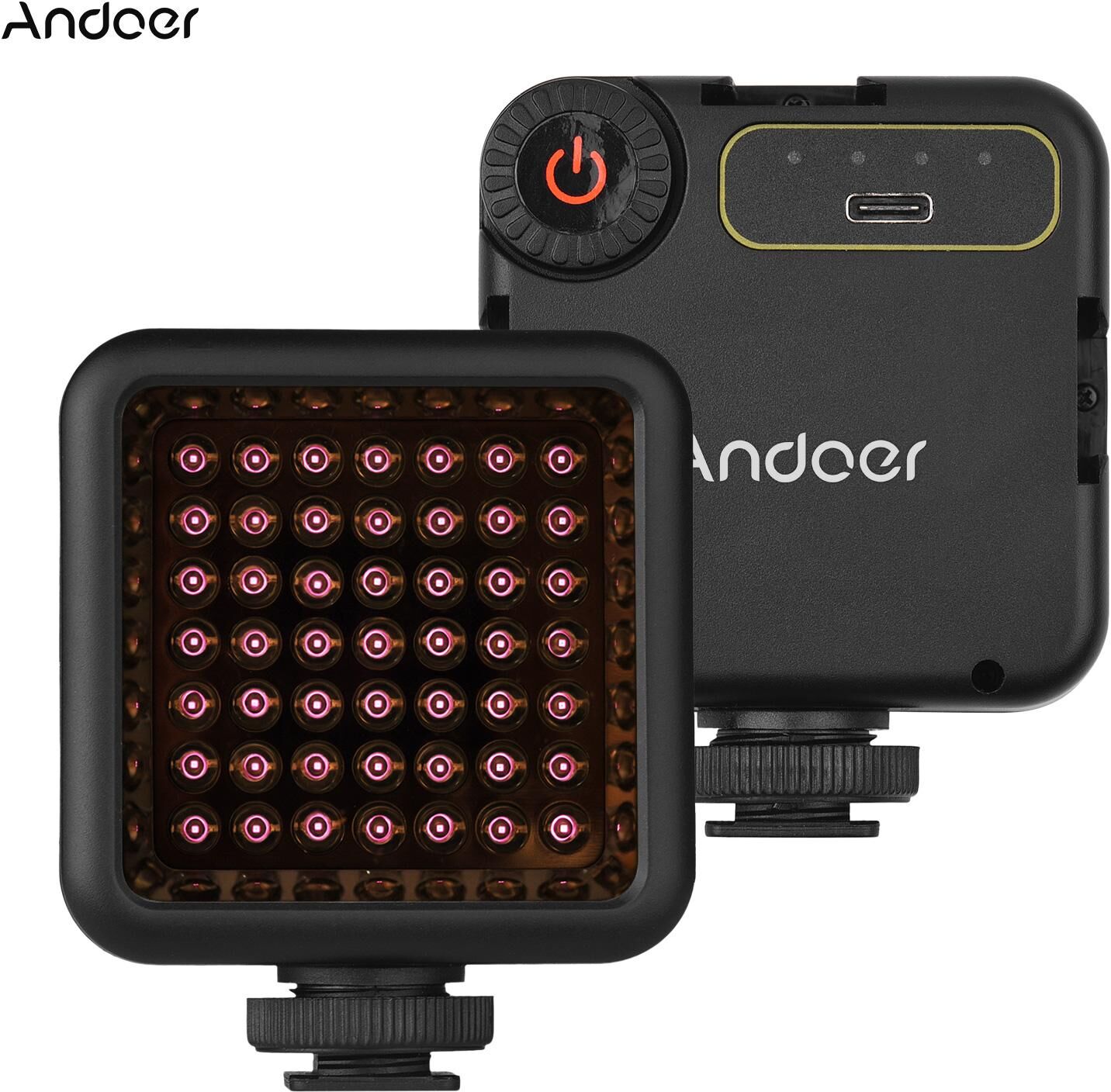 Andoer IR49S Mini IR Night Vision Light Infrared Photography Light for Video Camera Camcorder