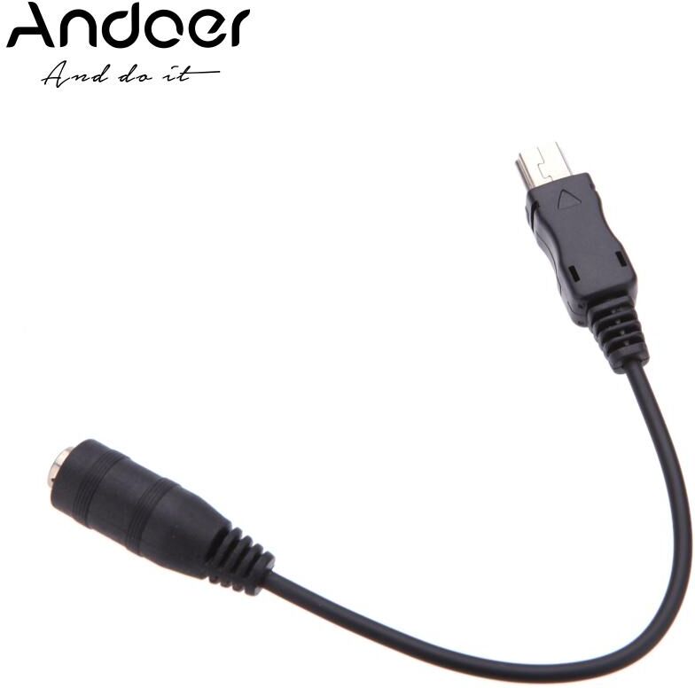 Andoer Mini USB to 3.5mm Mic Microphone Adapter Cable Cord for Gopro HD Hero 1 2 3 3+ 4 Camera