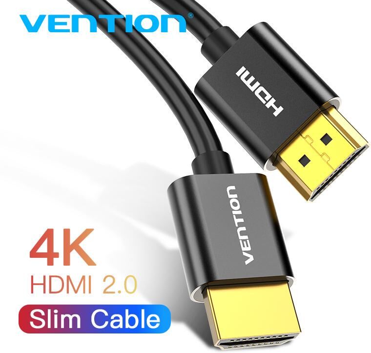 Vention HDMI Cable 4K Slim HDMI to HDMI 2.0 Cable for HDMI Splitter Extender PS4/PS3 Apple TV HDTV Projector 2.0 HDMI Cable